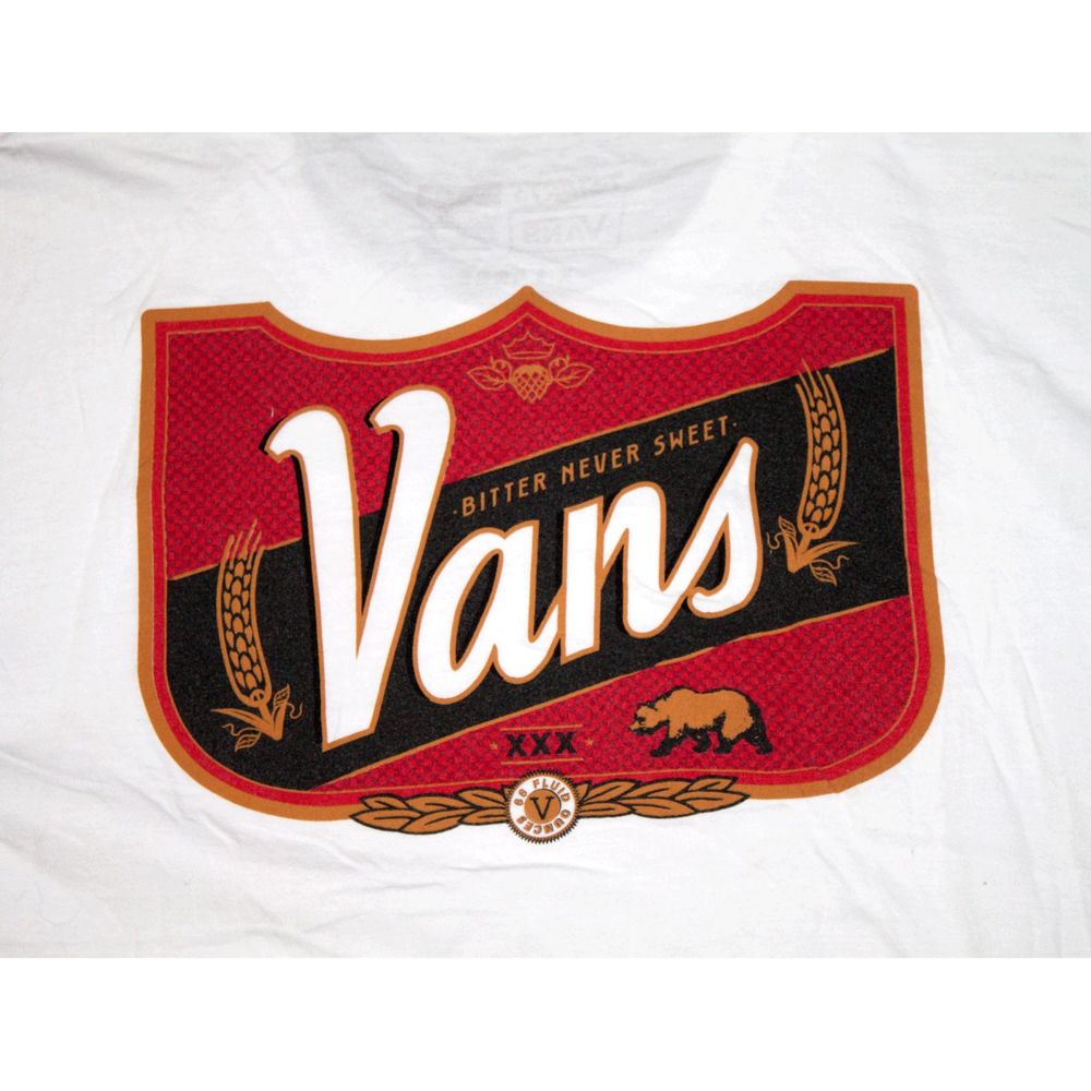 Vans Mens Short Sleeve White T Shirt Size X-Large - Picture 5 of 7